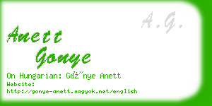 anett gonye business card